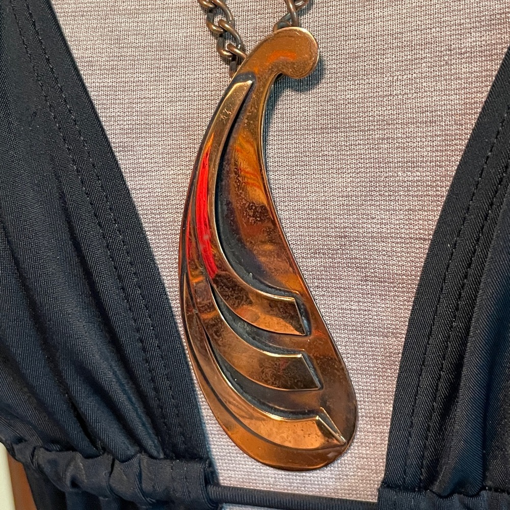 Vintage Copper Pendant Necklace